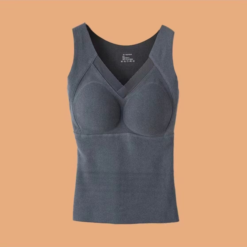 Termalna vesta s integriranom košaricom i jastučićem za prsa, fleec podstava, dvostruki sloj, akril 70–80%