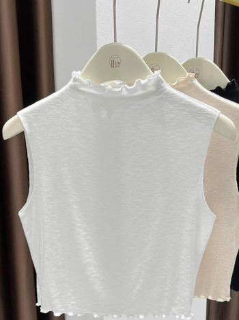 Moteriški megztinis be rankovių, siauras siluetas, trumpa ilga, riboto rašto audinys, viskozė 90–95% + elastanas <30%