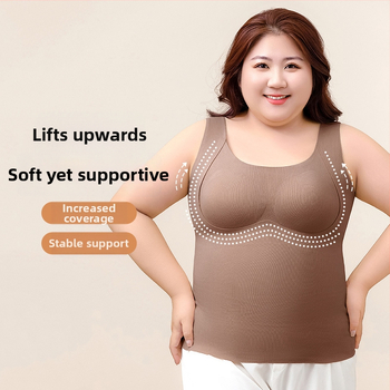 Plus-size ženska termalna vesta s flis podstavom, jedinstveni osnovni sloj za nošenje izvana i iznutra, jesen-zima