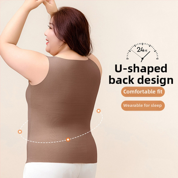 Plus-size ženska termalna vesta s flis podstavom, jedinstveni osnovni sloj za nošenje izvana i iznutra, jesen-zima