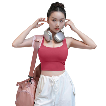 Tingxuan ženski top za jogu s križnim leđnim dijelom, poliester materijal, jesen 2024