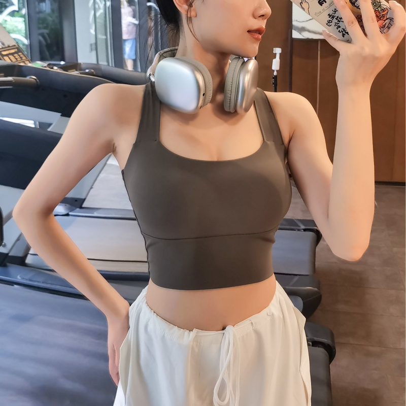 Tingxuan ženski top za jogu s križnim leđnim dijelom, poliester materijal, jesen 2024