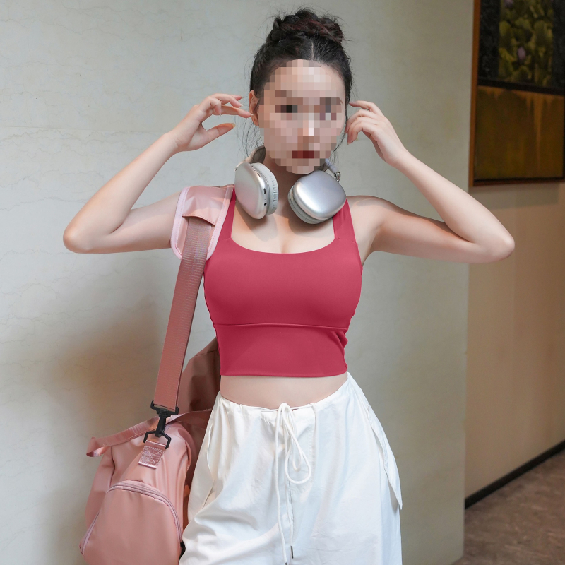 Tingxuan ženski top za jogu s križnim leđnim dijelom, poliester materijal, jesen 2024