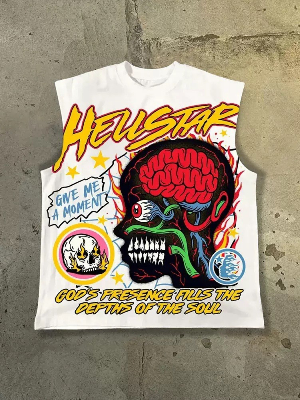 Moteriškas be rankovių topas su geometriniu raštu, siauras kirpimas, poliesteris su spandeksu, ilgis 50–65 cm, mikroelastinis, gatvės stilius