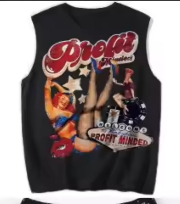 Moteriškas be rankovių topas su geometriniu raštu, siauras kirpimas, poliesteris su spandeksu, ilgis 50–65 cm, mikroelastinis, gatvės stilius