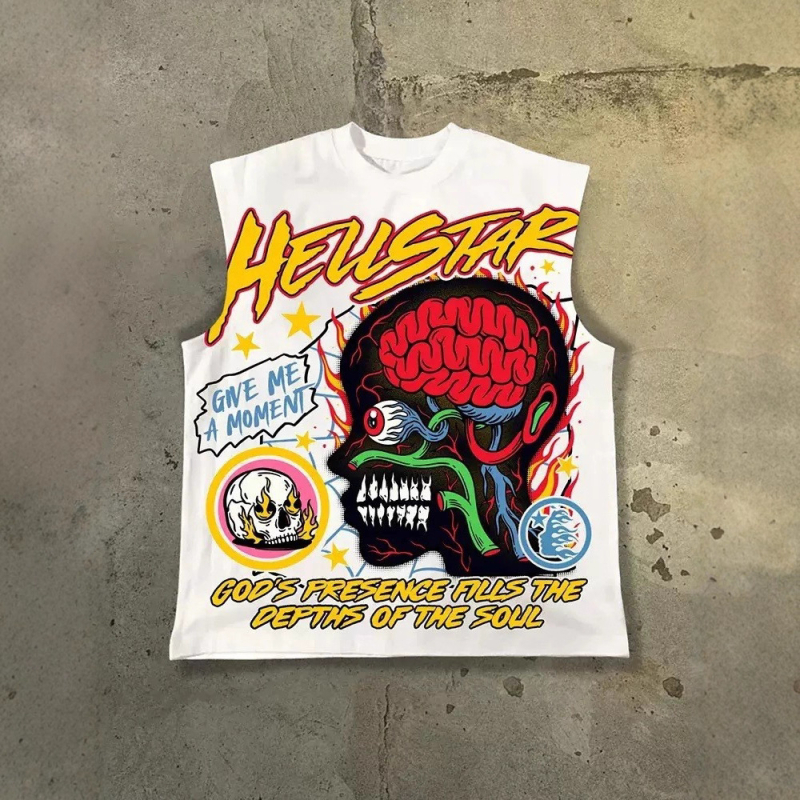 Moteriškas be rankovių topas su geometriniu raštu, siauras kirpimas, poliesteris su spandeksu, ilgis 50–65 cm, mikroelastinis, gatvės stilius