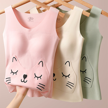 Vestă termică pentru fete 7–12 ani, cu pernă pentru sân și design cu protecție a bustului, model anime, țesătură groasă 201–250 g/m², 90–95% poliester.