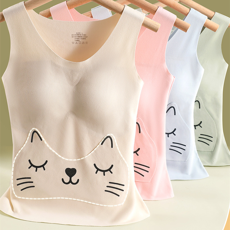 Vestă termică pentru fete 7–12 ani, cu pernă pentru sân și design cu protecție a bustului, model anime, țesătură groasă 201–250 g/m², 90–95% poliester.