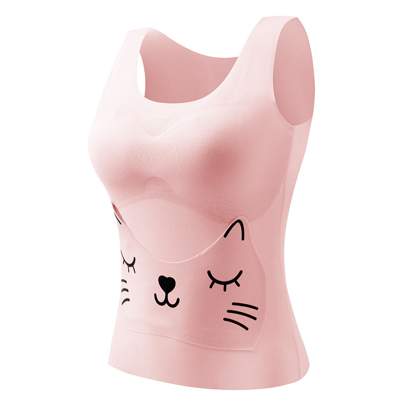 Vestă termică pentru fete 7–12 ani, cu pernă pentru sân și design cu protecție a bustului, model anime, țesătură groasă 201–250 g/m², 90–95% poliester.
