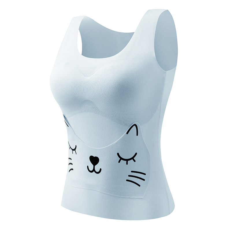 Vestă termică pentru fete 7–12 ani, cu pernă pentru sân și design cu protecție a bustului, model anime, țesătură groasă 201–250 g/m², 90–95% poliester.