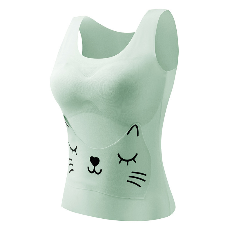 Vestă termică pentru fete 7–12 ani, cu pernă pentru sân și design cu protecție a bustului, model anime, țesătură groasă 201–250 g/m², 90–95% poliester.