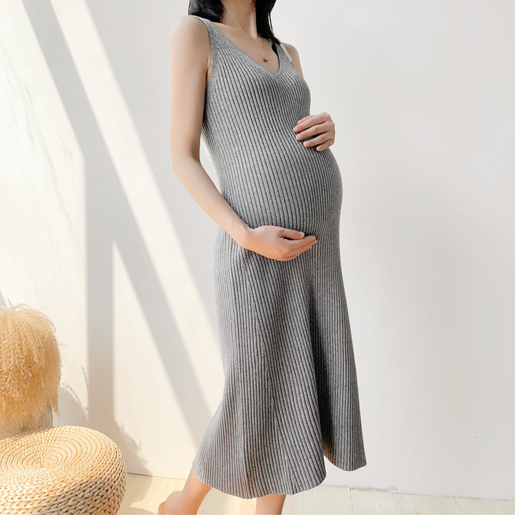 Платье без ръкав и без яка, А-силует, миди дължина, памучно трико 70–80% памук, спандекс до 30%, солидно едноцветно, пролет 2024, японско-корейски свободен стил
