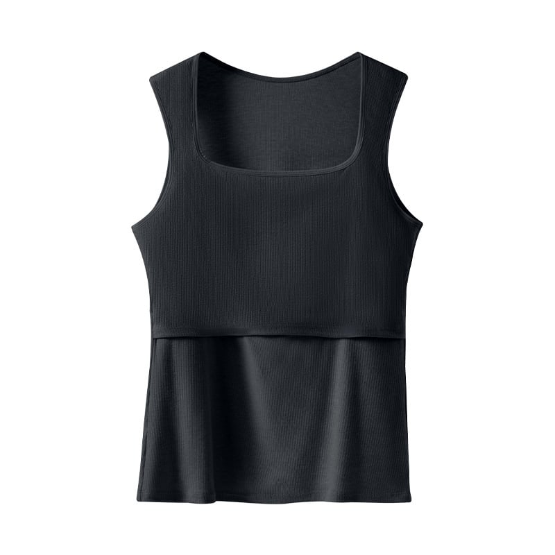 Камизола за бременни с квадратна яка, без ръкави, вискозна смес, дължина 50-65 см