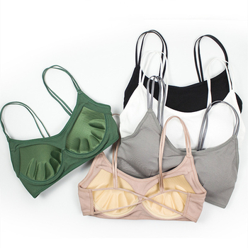 100% βαμβακερό χωρίς πλάτη τοπ τύπου wrap με λεπτές τιράντες, πλήρες κύπελλο, αναπνέει