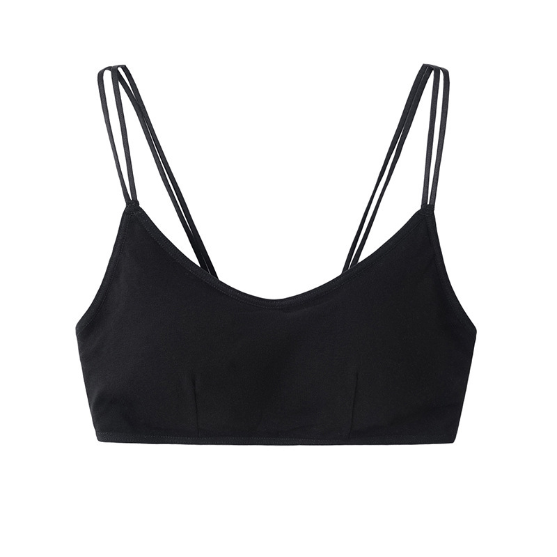 100% βαμβακερό χωρίς πλάτη τοπ τύπου wrap με λεπτές τιράντες, πλήρες κύπελλο, αναπνέει