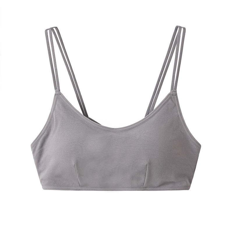 100% βαμβακερό χωρίς πλάτη τοπ τύπου wrap με λεπτές τιράντες, πλήρες κύπελλο, αναπνέει
