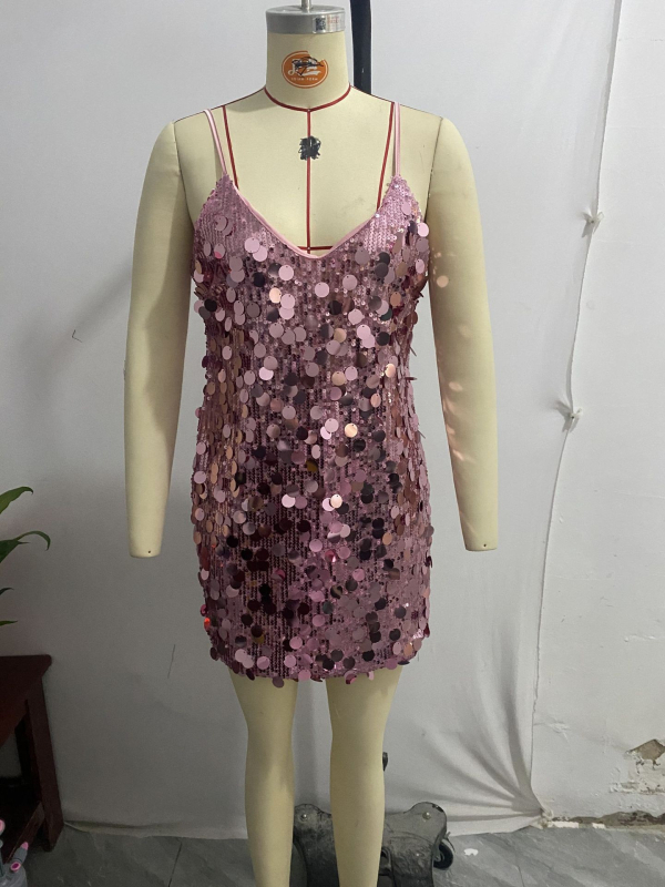 Haljina s štrasom, bez naramenica, bodycon, 3D efekt uzorka, V-dekolte, bez rukava