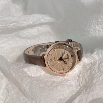 Ženski kvarcni sat s retro okruglim brojčanikom, SL68 mehanizam, kućište od zliatine, kaiš od umjetne kože, vodootpornost 10 m