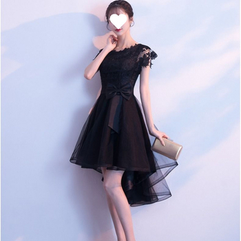 Haljina za kumu s čipkom/poliesterom, kratki rukavi, kvadratni ovratnik, midi duljina suknje, jesen 2024