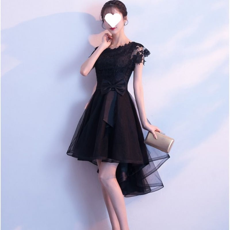 Haljina za kumu s čipkom/poliesterom, kratki rukavi, kvadratni ovratnik, midi duljina suknje, jesen 2024