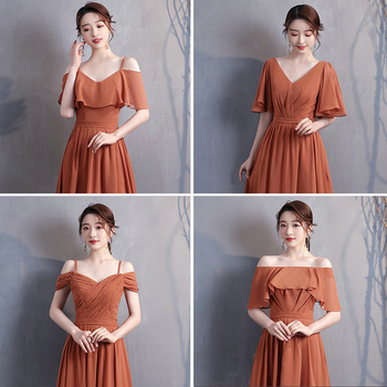 Līgavas māsu kleita, īsas piedurknes, Itāļu apkakle, poliester audums, kāzu laikā