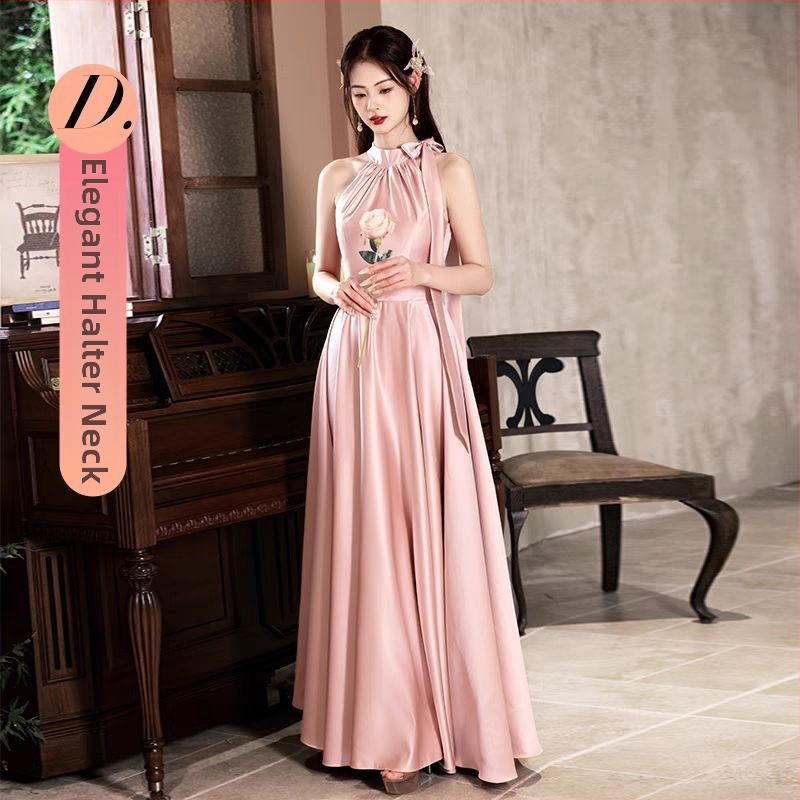 Līgavas māsu kleita - ar vienu plecu, A līnija, gara kleita, Chenille-Spandex maisījums