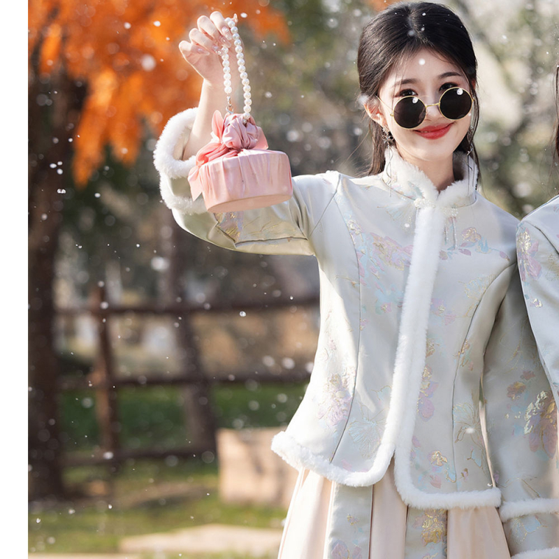 Kāzu draudzenes kleita ķīniešu stilā ar vienu plecu, A līnijas siluets, garas piedurknes, chenille audums, spandex maisījums, elastīga jostasvieta