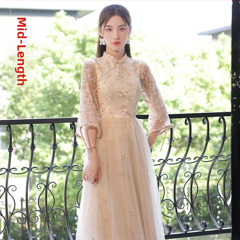 Kleita līgavas palīdzei, vienu plecu izgriezums, A-līnijas siluets, garie piedurknes, Chenille audums