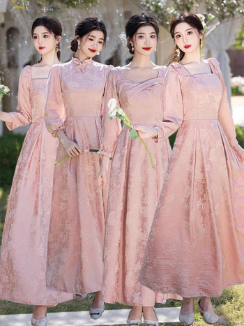 Līgavas māsu kleita no Chenille auduma, 90–95% Spandex, izgriezums uz vienu plecu, A līnija