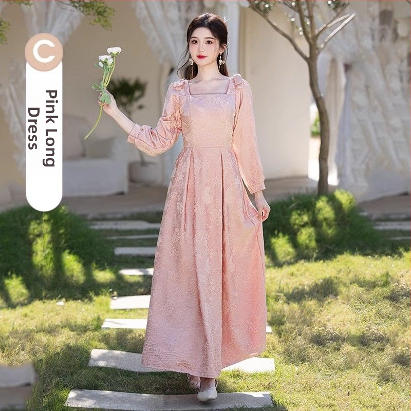 Līgavas māsu kleita no Chenille auduma, 90–95% Spandex, izgriezums uz vienu plecu, A līnija