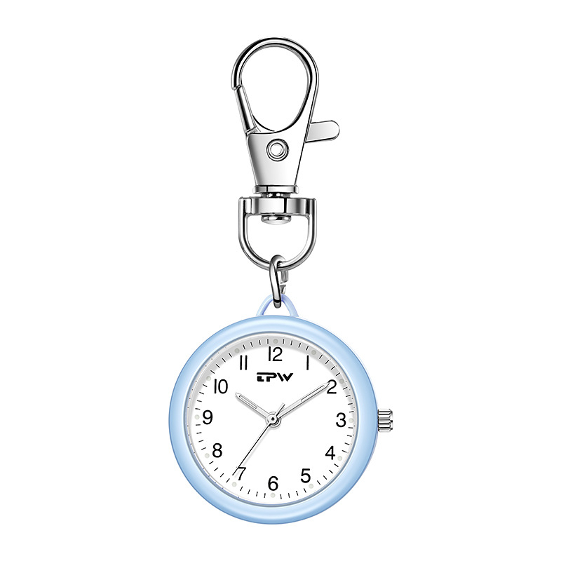 Metāla korpusa atslēgu piekariņa kabatas pulkstenis ar nakts apgaismojumu – kvarca kustība, 30 mm ciparnīca, minerāla stikls, 8 mm biezums