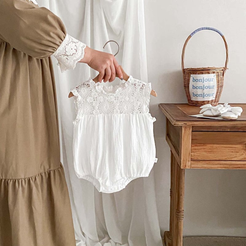 Бебешки памучен ромпер за лято, момичета, корейски стил, без ръкави, за новородени до 1 година