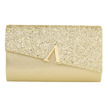 Spīdīga vakara klučs soma ar vāciņu – minimālists greznums, horizontāla kvadrāta forma, magnētiska aizvēršana, poliestera odere, rokā nēsājamā, pavasaris 2025