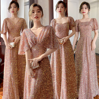 Kleita līgavas palīdzei ar vienu plecu, A līnijas garā kleita no Chenille-Spandex auduma, 2025. gada pavasaris