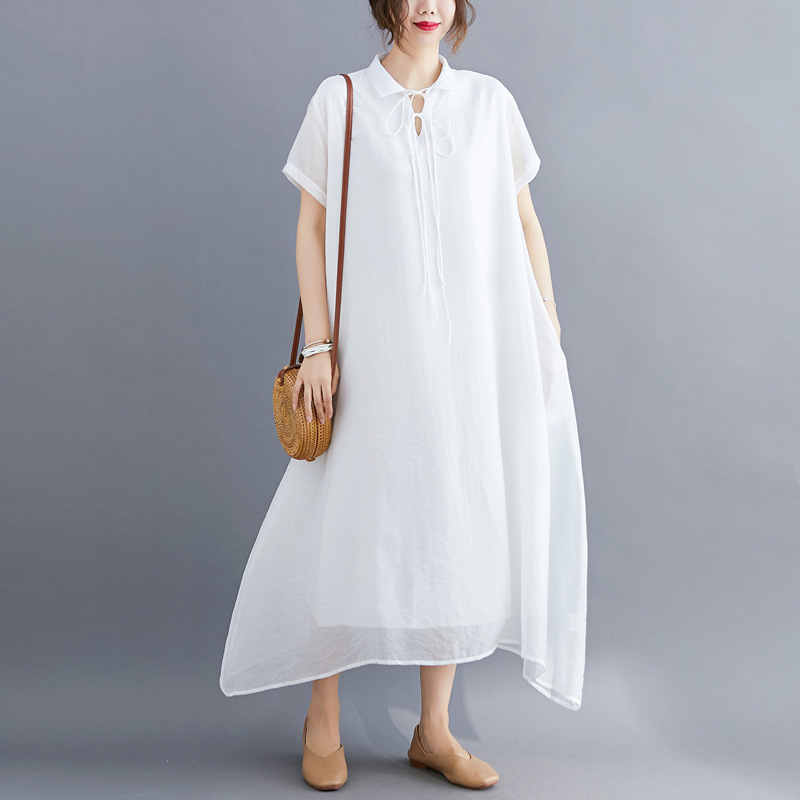 Akrila auduma vienkrāsaina kleita ar stāvā kakla apkakli, garas piedurknes, gara kleita, galvenā auduma saturs 95%+, vasara 2023.