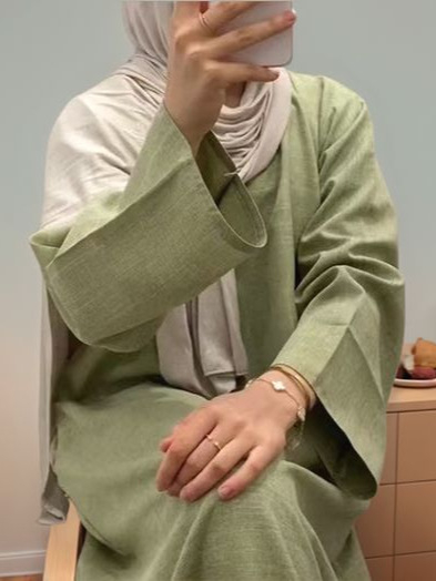 Duga haljina s okruglim izrezom i dugim rukavima, rastezljivi poliester, bez glačanja, straight kroj, casual stil – Jesen 2024