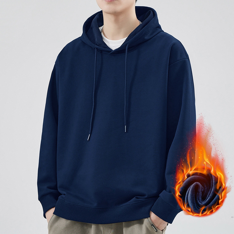 Džemperis su gobtuvu – laisvas kirpimas, ilgos rankovės, poliesterio 96%+