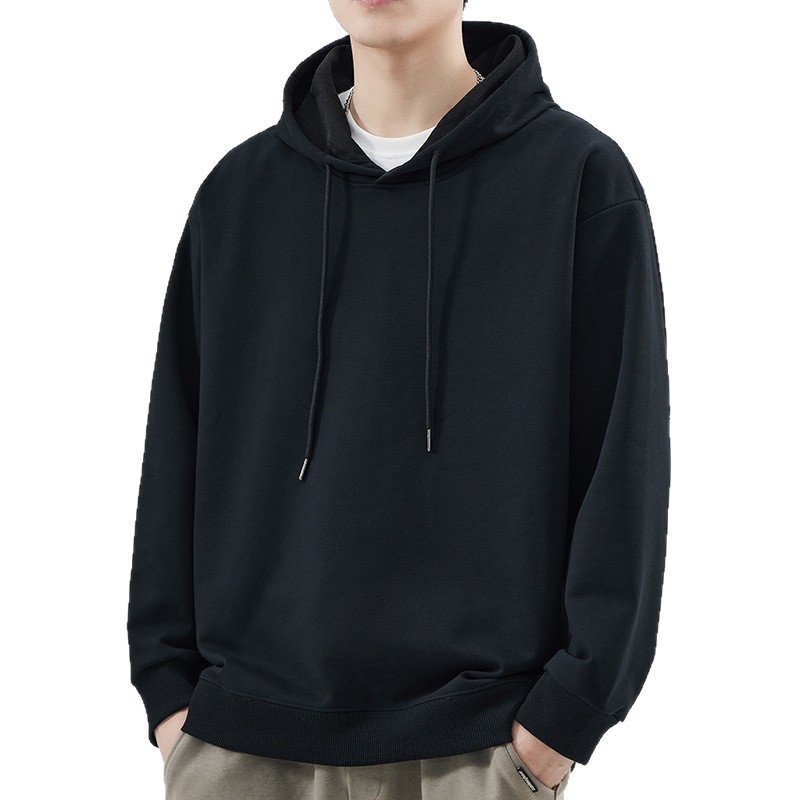 Džemperis su gobtuvu – laisvas kirpimas, ilgos rankovės, poliesterio 96%+