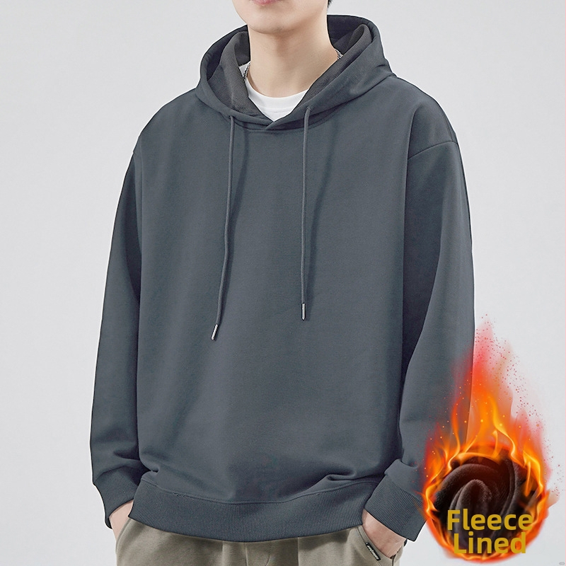 Džemperis su gobtuvu – laisvas kirpimas, ilgos rankovės, poliesterio 96%+