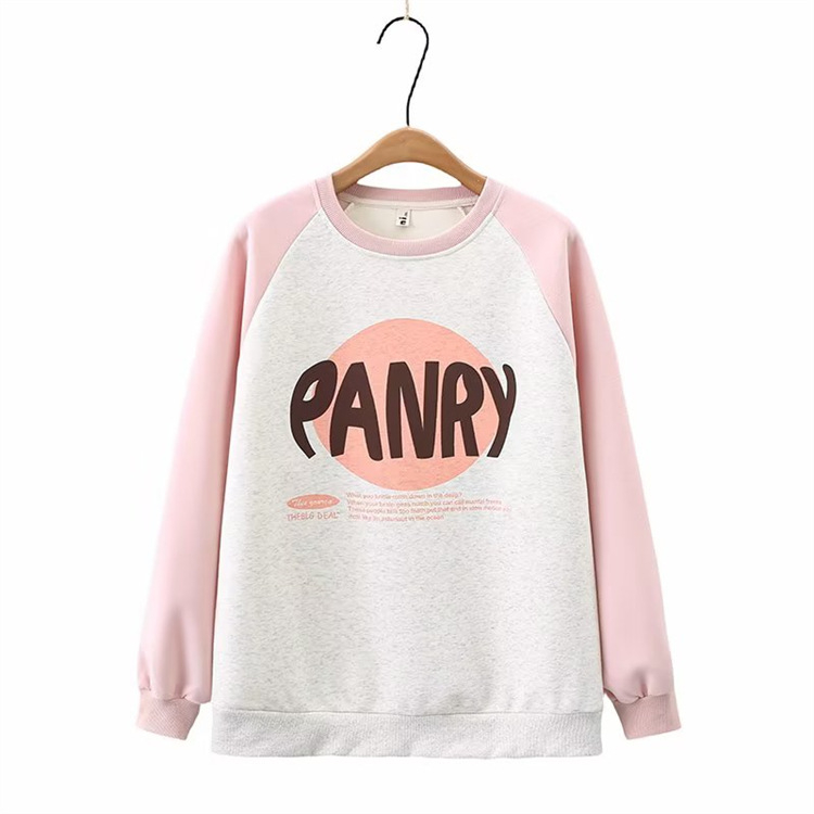 Plus izmēra sievietes rudens kokvilnas džemperis ar apaļu kakla izgriezumu un garām piedurknēm, japāņu-korejiešu ikdienas stils, rudens 2023