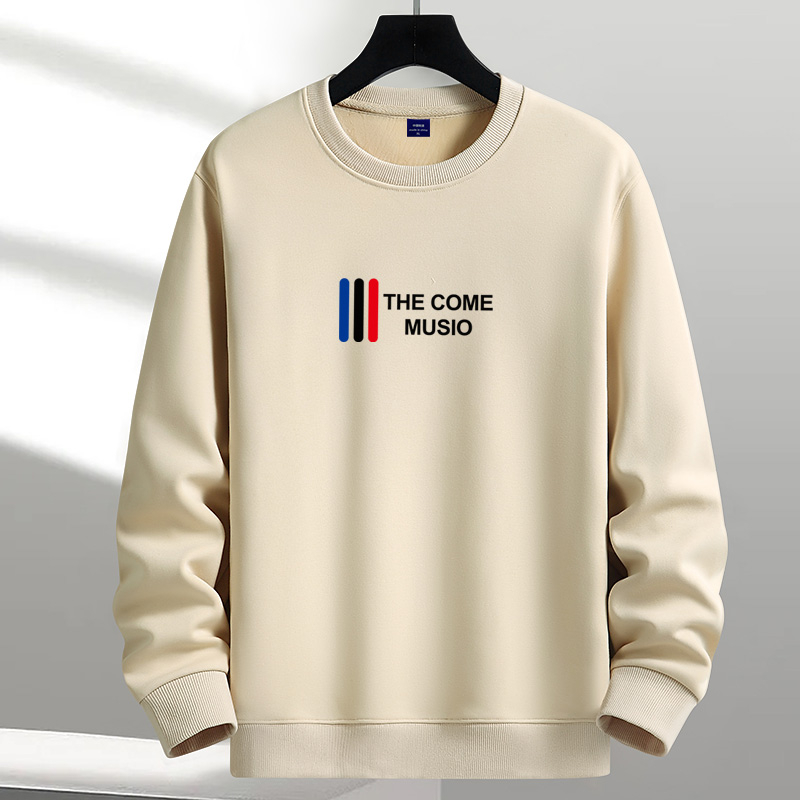 Χειμερινό φούτερ με επένδυση φλίς, στρογγυλή λαιμόκοψη, μακριά μανίκια, μοτίβο εκτύπωσης, τρισδιάστατες τσέπες