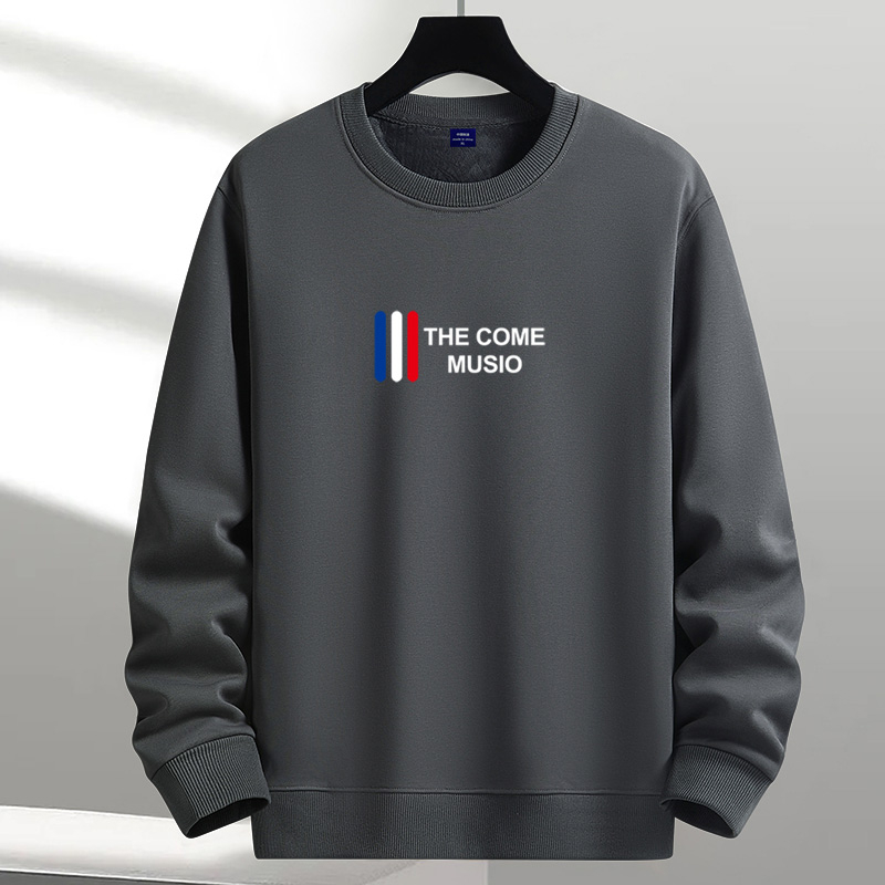 Χειμερινό φούτερ με επένδυση φλίς, στρογγυλή λαιμόκοψη, μακριά μανίκια, μοτίβο εκτύπωσης, τρισδιάστατες τσέπες