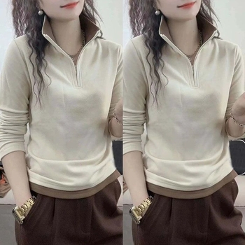 Дамски плюшен суитшърт със стойка на яка, без ръкави, модал плат, ултра къс дизайн, дължина до 40 см