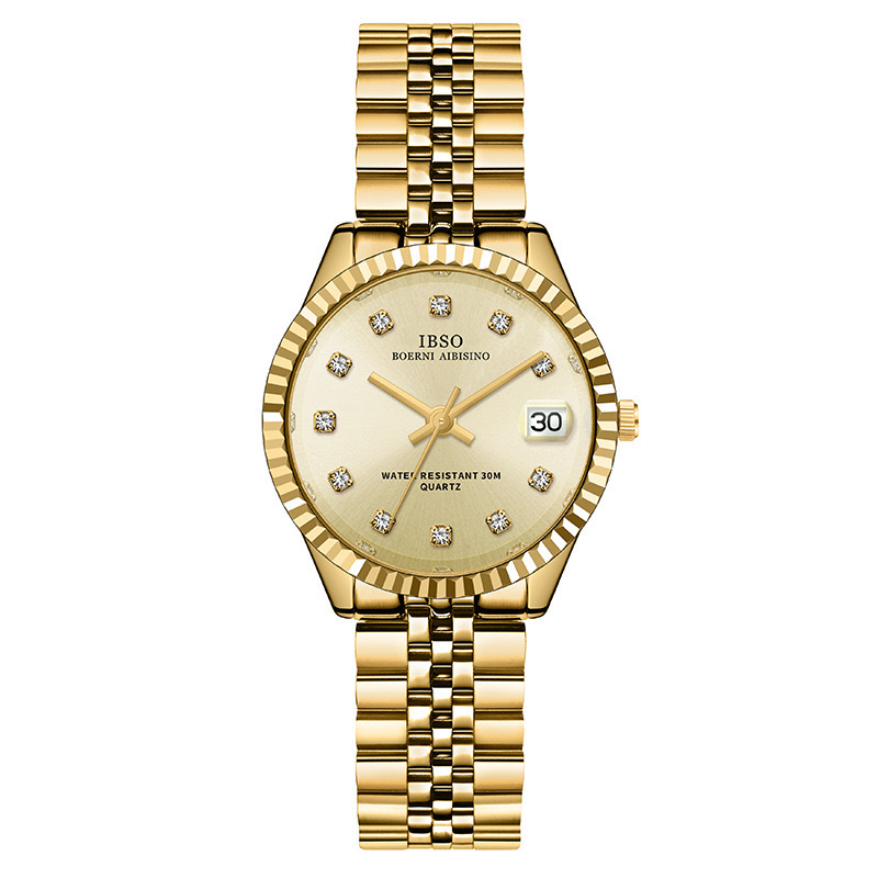 Ibso IBSO S1172L женски кварцов часовник с календар, кръгъл циферблат, водоустойчивост 30M