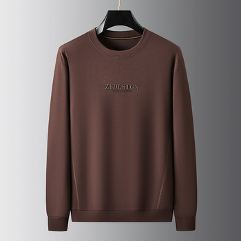 Πουλόβερ με στρογγυλό λαιμό, χαλαρή γραμμή, μακριά μανίκια, ύφασμα πολυεστερική ανάμειξη, ιδανικό για το φθινόπωρο.