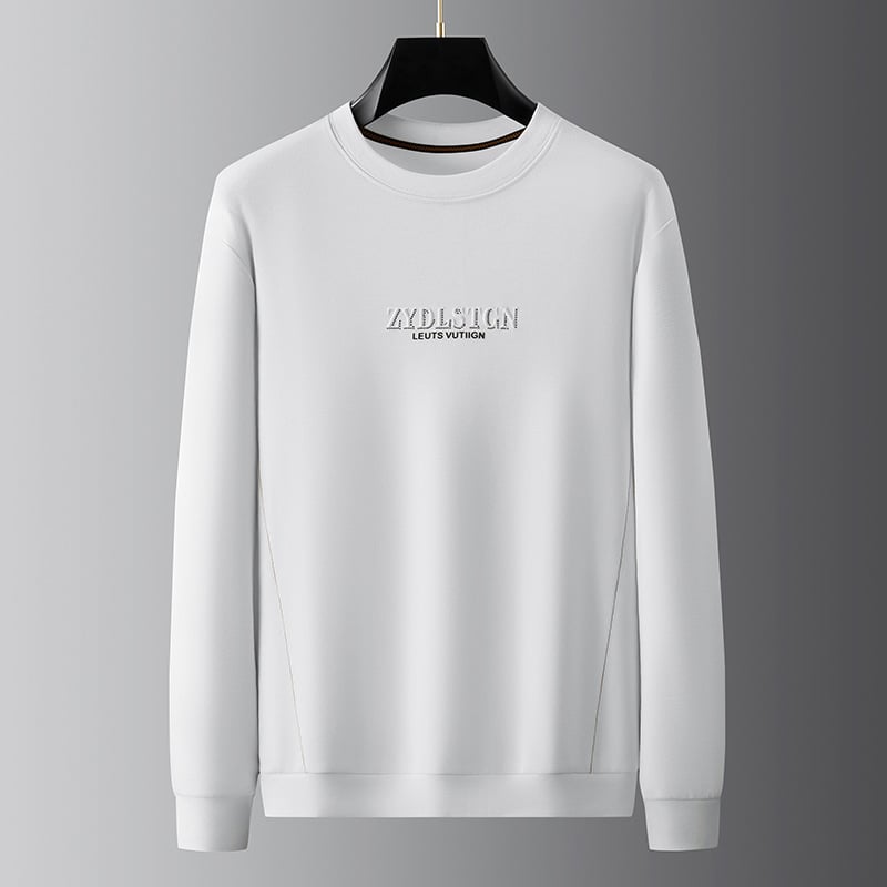 Πουλόβερ με στρογγυλό λαιμό, χαλαρή γραμμή, μακριά μανίκια, ύφασμα πολυεστερική ανάμειξη, ιδανικό για το φθινόπωρο.