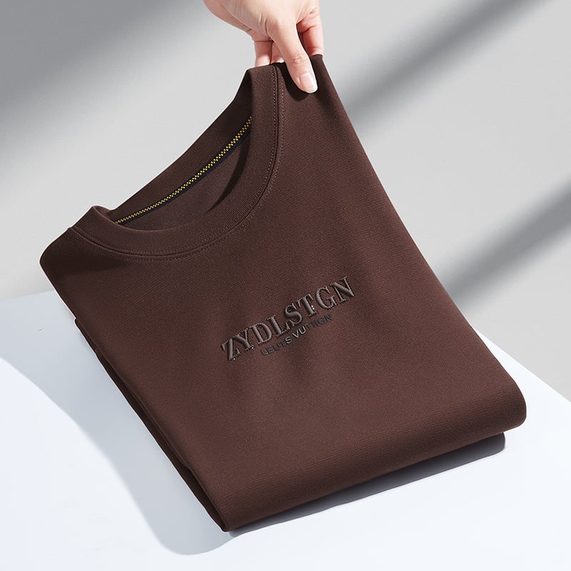 Πουλόβερ με στρογγυλό λαιμό, χαλαρή γραμμή, μακριά μανίκια, ύφασμα πολυεστερική ανάμειξη, ιδανικό για το φθινόπωρο.