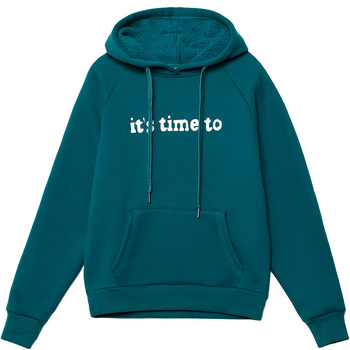 Ženski flis hoodie s kapuljom, dugi rukavi, standardna duljina, izšiveni motiv litera, Zima 2025