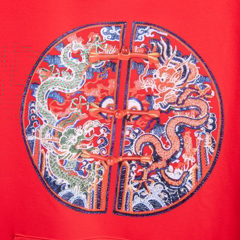 Kapucēta džemperis ar flīsa iekšpusi, ģeometrisks raksts, brīvs piegriezums, bieza audums