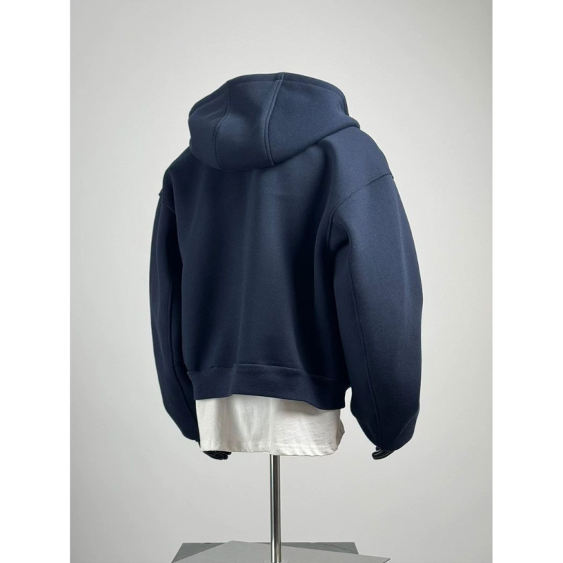 Ανδρικό φούτερ με κουκούλα από Corduroy με γούνα κουνελιού (>96%), φερμουάρ, Άνοιξη 2025